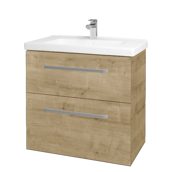 Badezimmerschrank MAGIC SZZ2 80  - D09 Eiche Arlington - Griffes T01 - D09 Arlington