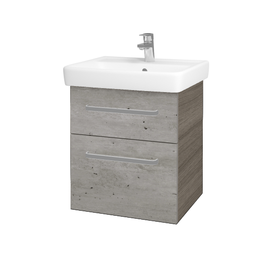 Badezimmerschrank NEXT SZZ2 55  - D03 Cafe - Griffes T01 - D01 Beton