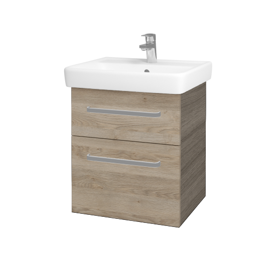 Badezimmerschrank NEXT SZZ2 55  - D03 Cafe - Griffes T01 - D17 Eiche Colorado