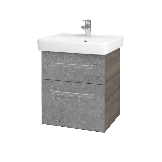 Waschtischunterschrank NEXT SZZ2 55  - D03 Cafe - Griffes T01 - D20 Galaxy