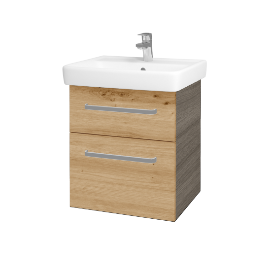 Waschtischunterschrank NEXT SZZ2 55  - D03 Cafe - Griffes T01 - D22 Caramel