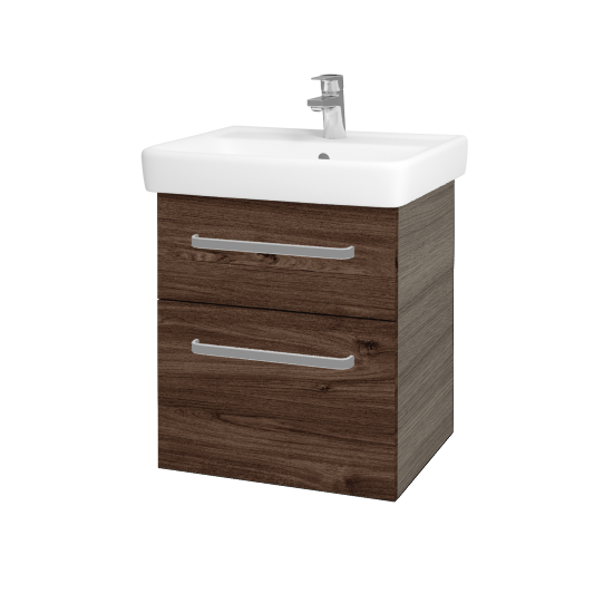 Waschtischunterschrank NEXT SZZ2 55  - D03 Cafe - Griffes T01 - D25 Teak