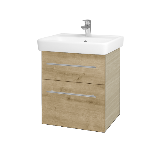Waschtischunterschrank NEXT SZZ2 55 (Waschtisch Q)  - D04 Eiche - Griff T02 - D09 Eiche Arlington