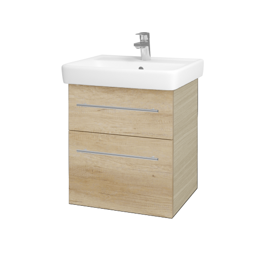 Waschtischunterschrank NEXT SZZ2 55 (Waschtisch Q)  - D04 Eiche - Griff T02 - D15 Eiche Nebraska