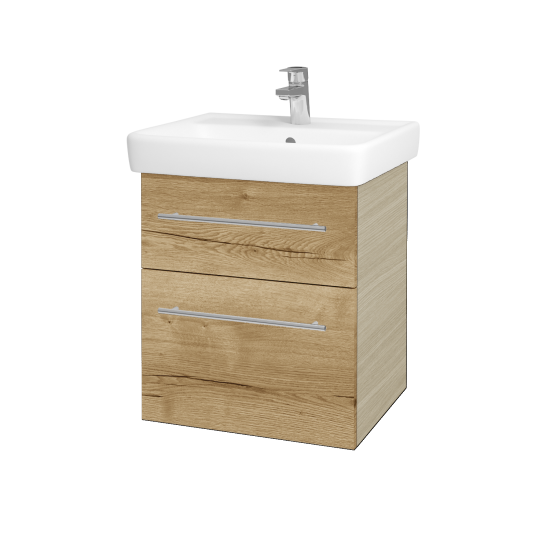 Waschtischunterschrank NEXT SZZ2 55 (Waschtisch Q)  - D04 Eiche - Griff T02 - D26 Ontario