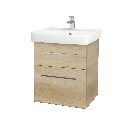 Waschtischunterschrank NEXT SZZ2 55  - D15 Eiche Nebraska - Griffes T04 - D15 Eiche Nebraska