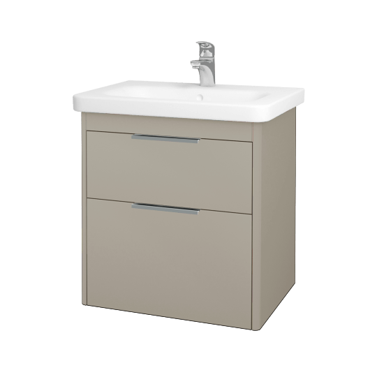 Badezimmerschrank TORO SZZ2 65  - L04 Taupe Lack Hochglanz - M05 Beige Lack Matt