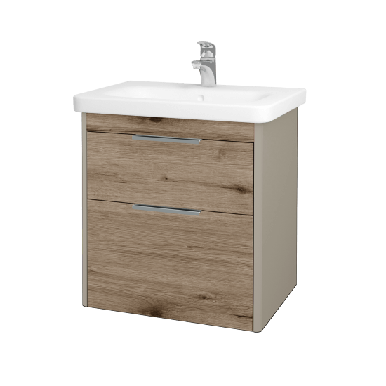 Badezimmerschrank TORO SZZ2 65  - L04 Taupe Lack Hochglanz - D23 Herkules
