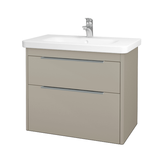 Badezimmerschrank TORO SZZ2 80  - L04 Taupe Lack Hochglanz - M05 Beige Lack Matt