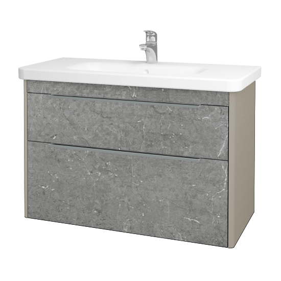 Badezimmerschrank TORO SZZ2 100  - L04 Taupe Lack Hochglanz - D20 Galaxy