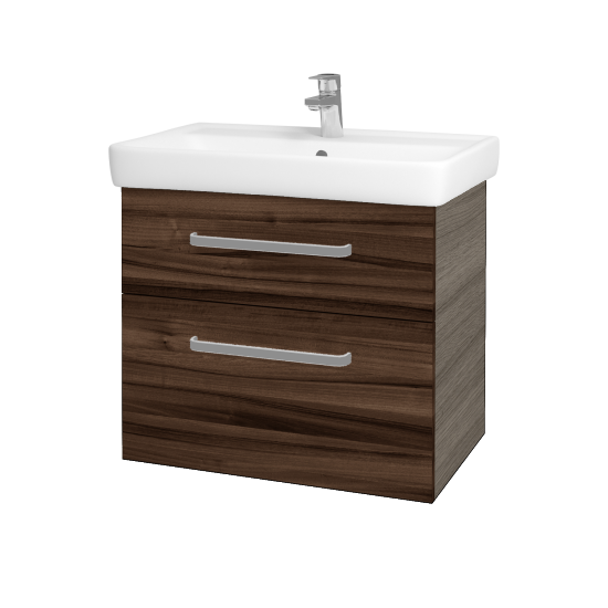 Badezimmerschrank NEXT SZZ2 70  - D03 Cafe - Griffes T01 - D06 Nussbaum