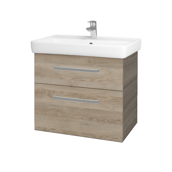 Badezimmerschrank NEXT SZZ2 70  - D03 Cafe - Griffes T01 - D17 Eiche Colorado