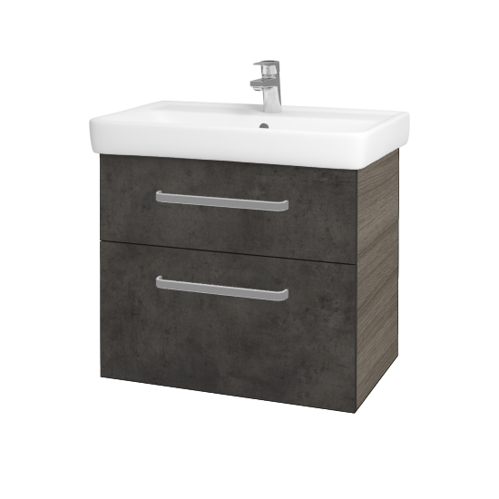 Badezimmerschrank NEXT SZZ2 70  - D03 Cafe - Griffes T01 - D16 Dark Beton