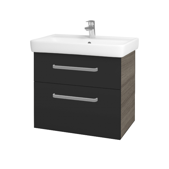 Badezimmerschrank NEXT SZZ2 70  - D03 Cafe - Griffes T01 - N03 Graphite