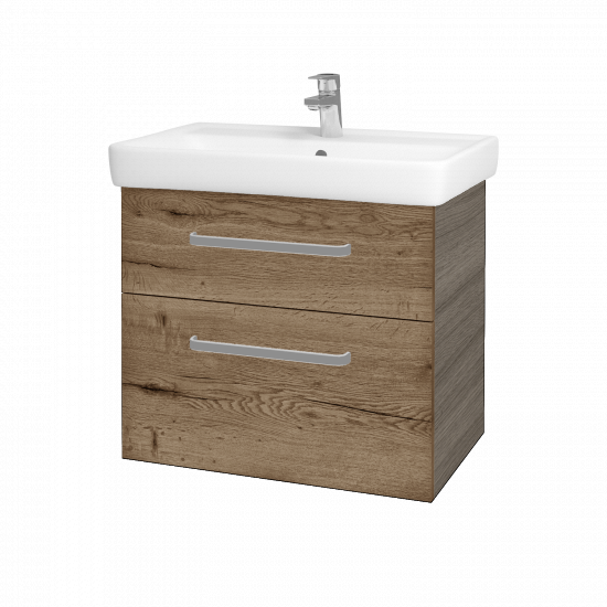 Badezimmerschrank NEXT SZZ2 70  - D03 Cafe - Griffes T01 - D21 Tobacco