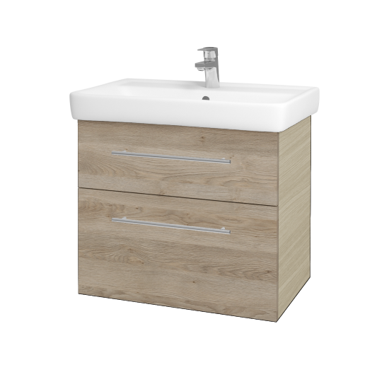 Waschtischunterschrank NEXT SZZ2 70 (Waschtisch Q)  - D04 Eiche - Griff T02 - D17 Eiche Colorado