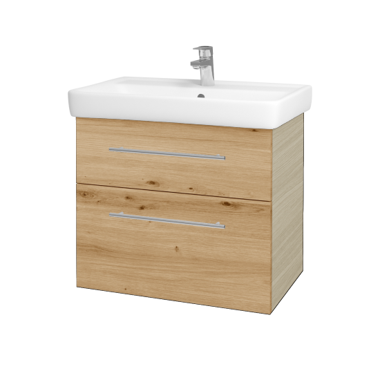 Waschtischunterschrank NEXT SZZ2 70 (Waschtisch Q)  - D04 Eiche - Griff T02 - D22 Eiche Caramel