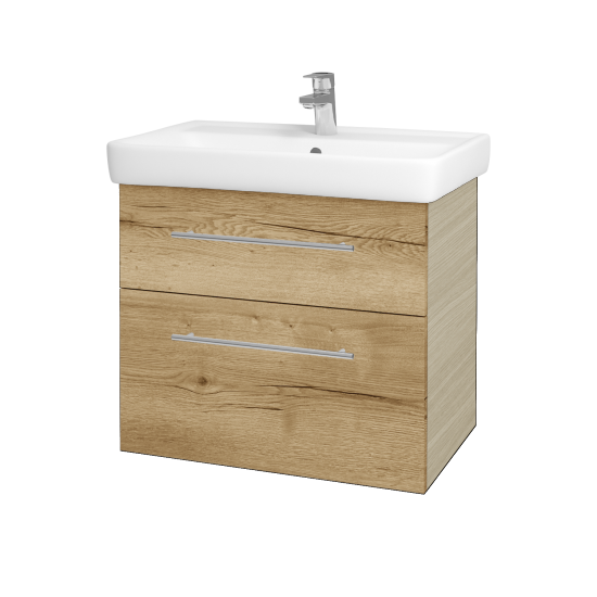 Waschtischunterschrank NEXT SZZ2 70 (Waschtisch Q)  - D04 Eiche - Griff T02 - D26 Ontario