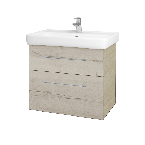 Waschtischunterschrank NEXT SZZ2 70 (Waschtisch Q)  - D04 Eiche - Griff T02 - D28 Alberta