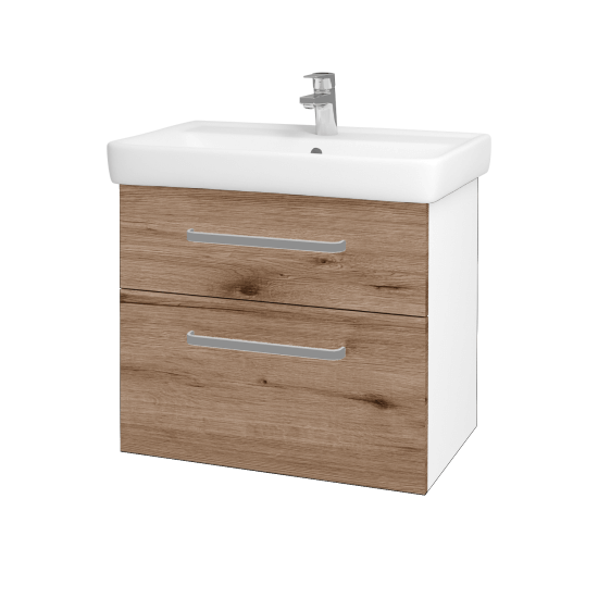Badezimmerschrank NEXT SZZ2 70  - N01 Weiß Hochglanz - Griffes T01 - D23 Herkules