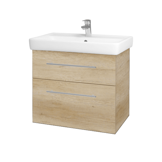 Badezimmerschrank NEXT SZZ2 70  - D15 Eiche Nebraska - Griffes T02 - D15 Eiche Nebraska