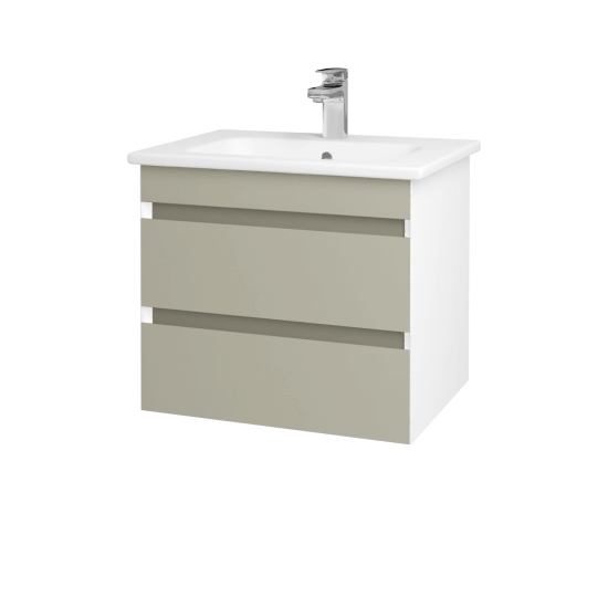 Badezimmerschrank JESTY SZZ2 60  - L01 Weiß Lack Hochglanz - L04 Taupe Lack Hochglanz