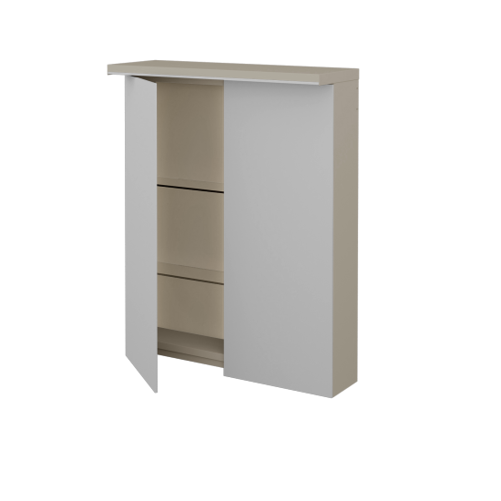 Badezimmer Spiegelschrank  JESTY GA2OE 60  - M05 Beige Lack Matt