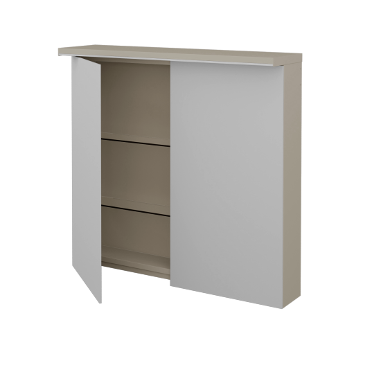 Badezimmer Spiegelschrank  JESTY GA2OE 80  - M05 Beige Lack Matt