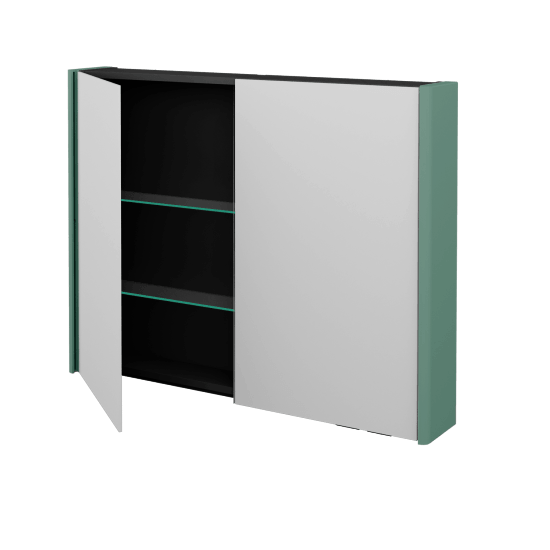 Badezimmer Spiegelschrank TORO GA2OE 100  - M18 Mint Lack matt