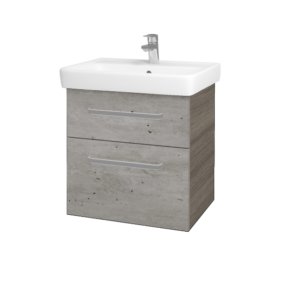 Badezimmerschrank NEXT SZZ2 60  - D03 Cafe - Griffes T01 - D01 Beton