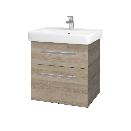 Badezimmerschrank NEXT SZZ2 60  - D03 Cafe - Griffes T01 - D17 Eiche Colorado