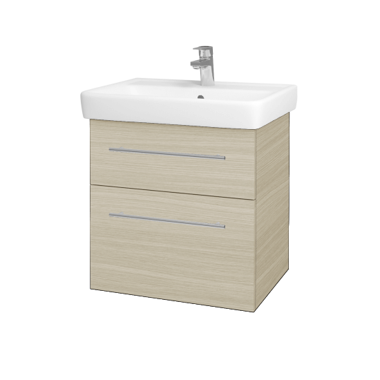 Waschtischunterschrank NEXT SZZ2 60 (Waschtisch Q)  - D04 Eiche - Griff T02 - D04 Eiche