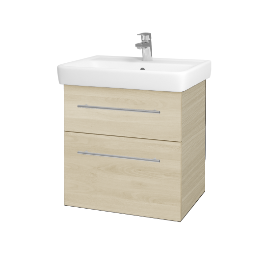 Waschtischunterschrank NEXT SZZ2 60 (Waschtisch Q)  - D04 Eiche - Griff T02 - D24 Ohio