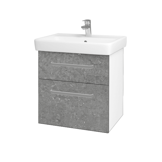 Badezimmerschrank NEXT SZZ2 60  - N01 Weiß Hochglanz - Griffes T01 - D20 Galaxy