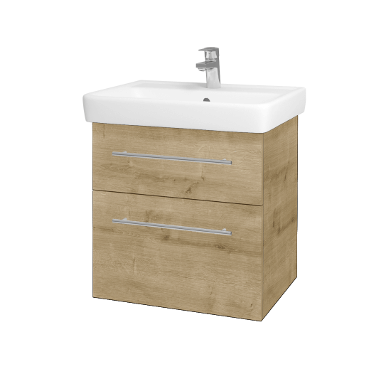 Badezimmerschrank NEXT SZZ2 60  - D09 Eiche Arlington - Griffes T02 - D09 Arlington
