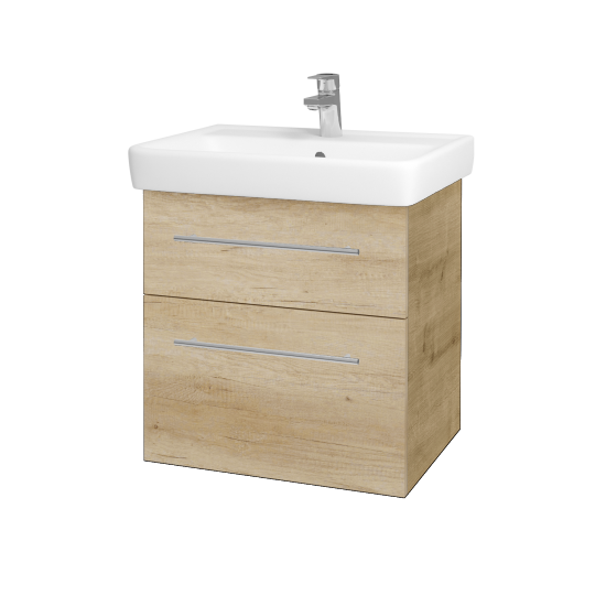 Badezimmerschrank NEXT SZZ2 60  - D09 Eiche Arlington - Griffes T02 - D15 Eiche Nebraska