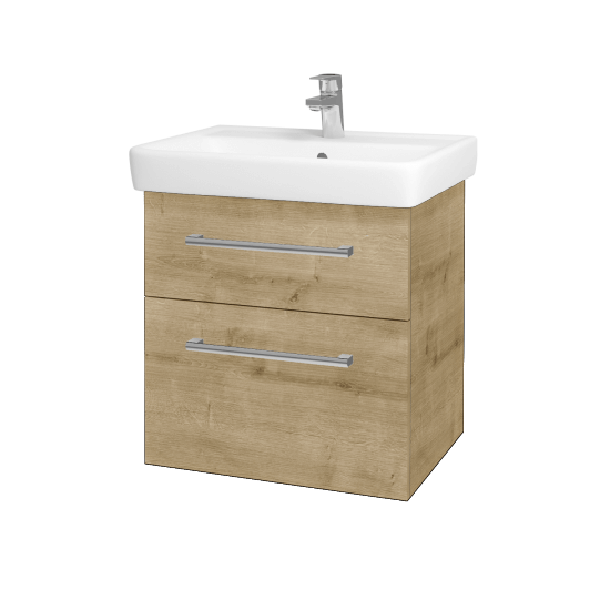 Badezimmerschrank NEXT SZZ2 60  - D09 Eiche Arlington - Griffes T03 - D09 Arlington
