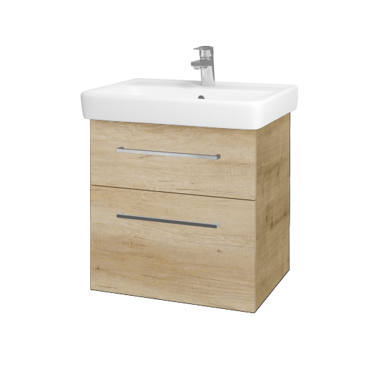 Badezimmerschrank NEXT SZZ2 60  - D09 Eiche Arlington - Griffes T04 - D15 Eiche Nebraska