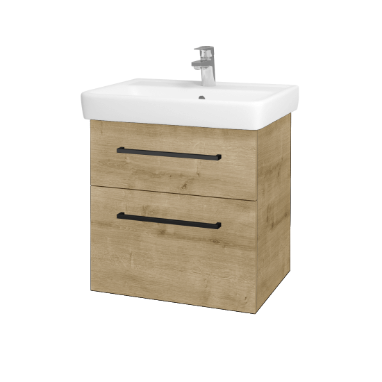 Badezimmerschrank NEXT SZZ2 60  - D09 Eiche Arlington - Griffes T06 - D09 Arlington