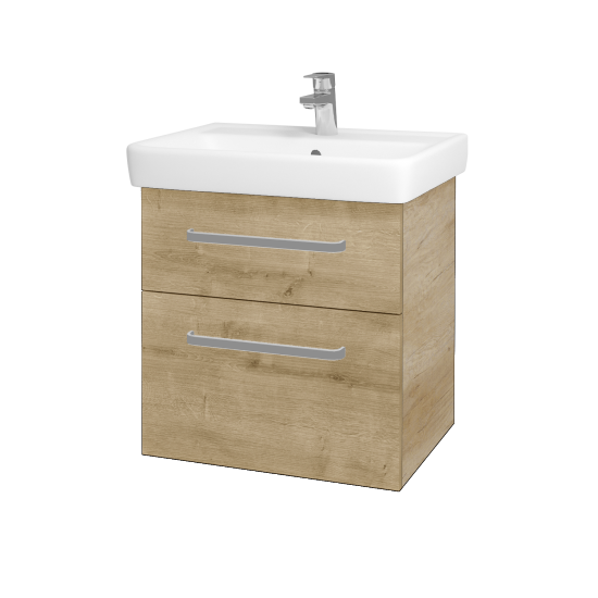 Badezimmerschrank NEXT SZZ2 60  - D15 Eiche Nebraska - Griffes T01 - D09 Arlington