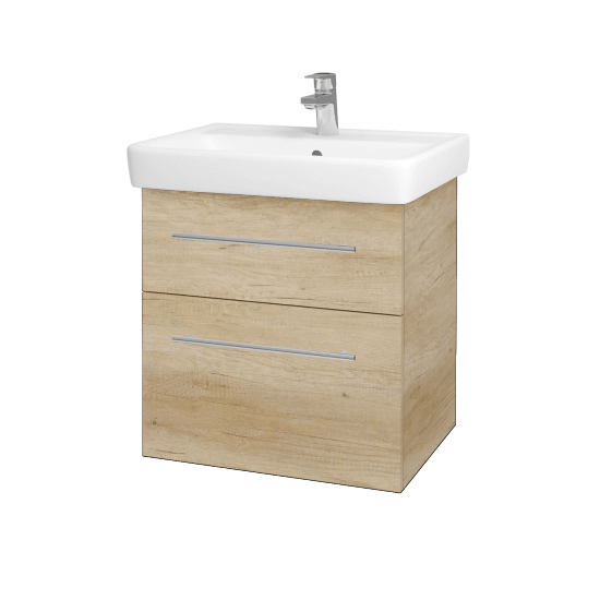 Badezimmerschrank NEXT SZZ2 60  - D15 Eiche Nebraska - Griffes T02 - D15 Eiche Nebraska