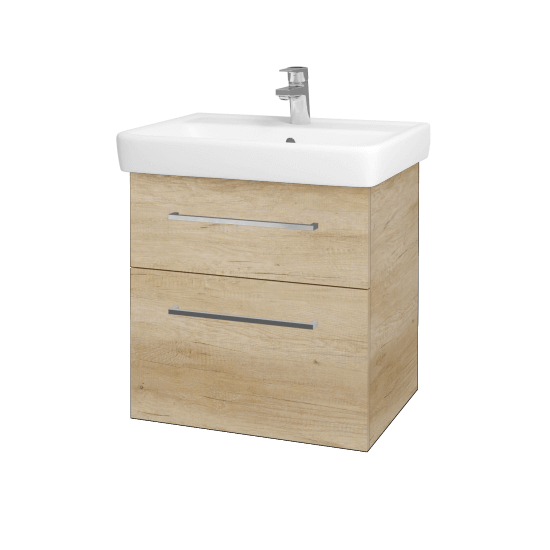 Badezimmerschrank NEXT SZZ2 60  - D15 Eiche Nebraska - Griffes T04 - D15 Eiche Nebraska