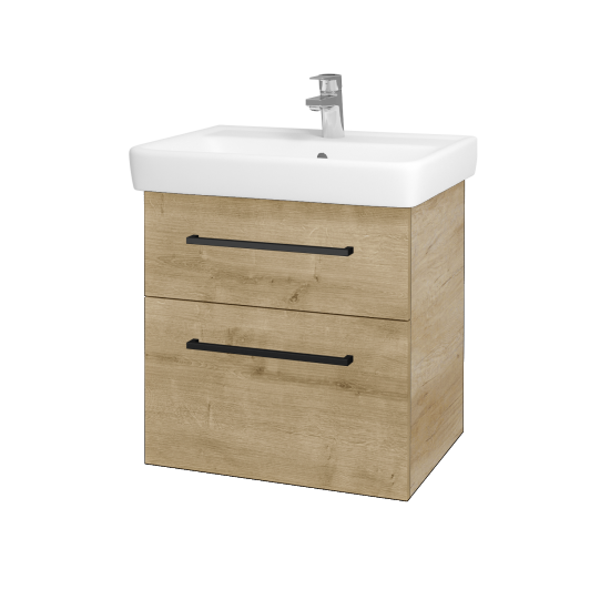 Badezimmerschrank NEXT SZZ2 60  - D15 Eiche Nebraska - Griffes T06 - D09 Arlington