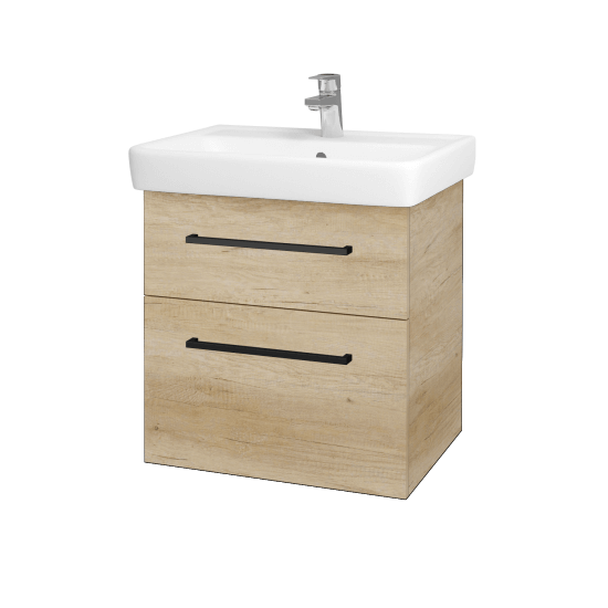 Badezimmerschrank NEXT SZZ2 60  - D15 Eiche Nebraska - Griffes T06 - D15 Eiche Nebraska