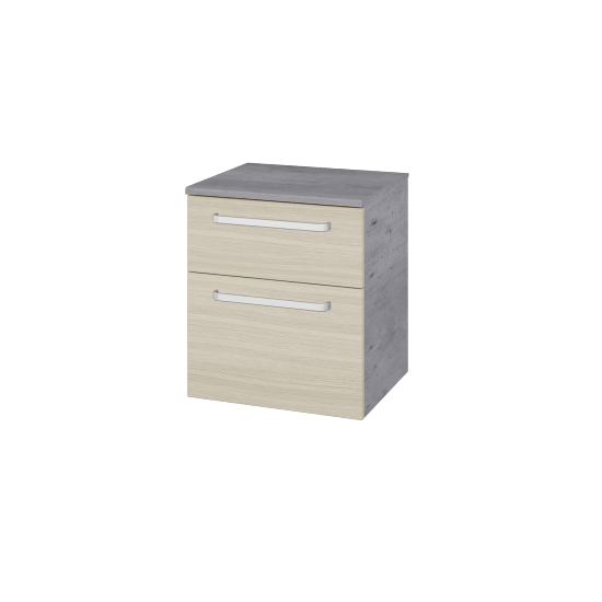 Sideboard UNI SNZ2K  50  - D01 Beton - Griffes T01 - D04 Eiche