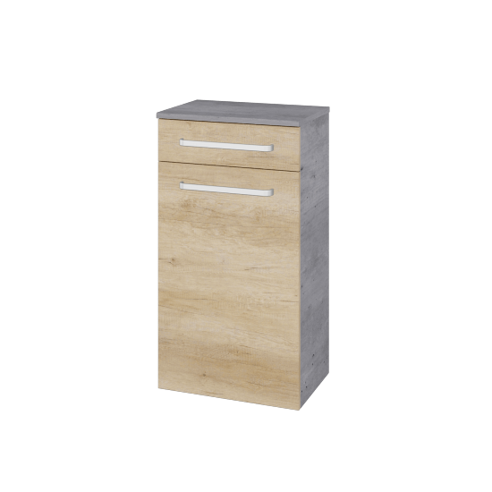 Sideboard UNI SNDKZ 50  - D01 Beton - Griffes T01 - D15 Eiche Nebraska