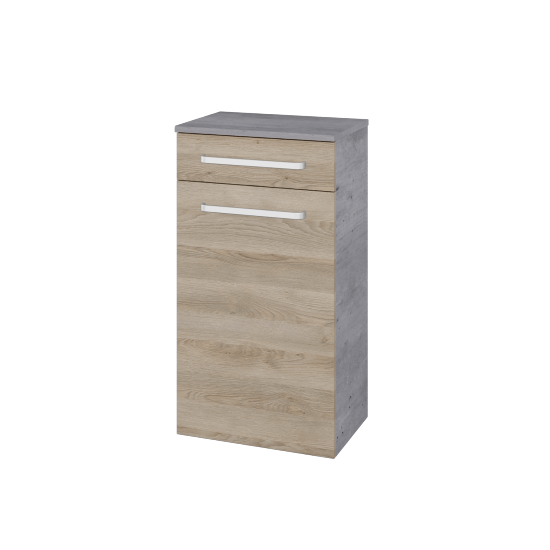 Sideboard UNI SNDKZ 50  - D01 Beton - Griffes T01 - D17 Eiche Colorado