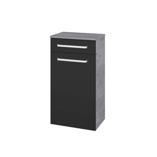 Sideboard UNI SNDKZ 50  - D01 Beton - Griffes T01 - N03 Graphite