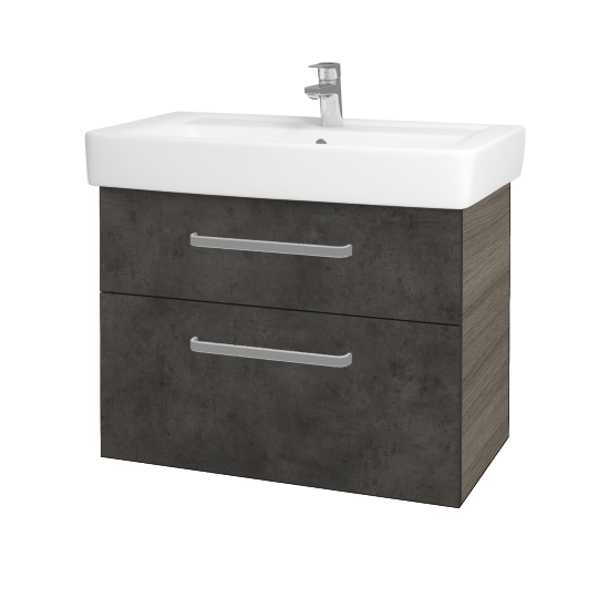 Badezimmerschrank NEXT SZZ2 80  - D03 Cafe - Griffes T01 - D16 Dark Beton