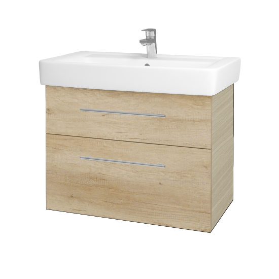 Waschtischunterschrank NEXT SZZ2 80 (Waschtisch Q)  - D04 Eiche - Griff T02 - D15 Eiche Nebraska